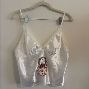 Twilight White Satin Pajama Set